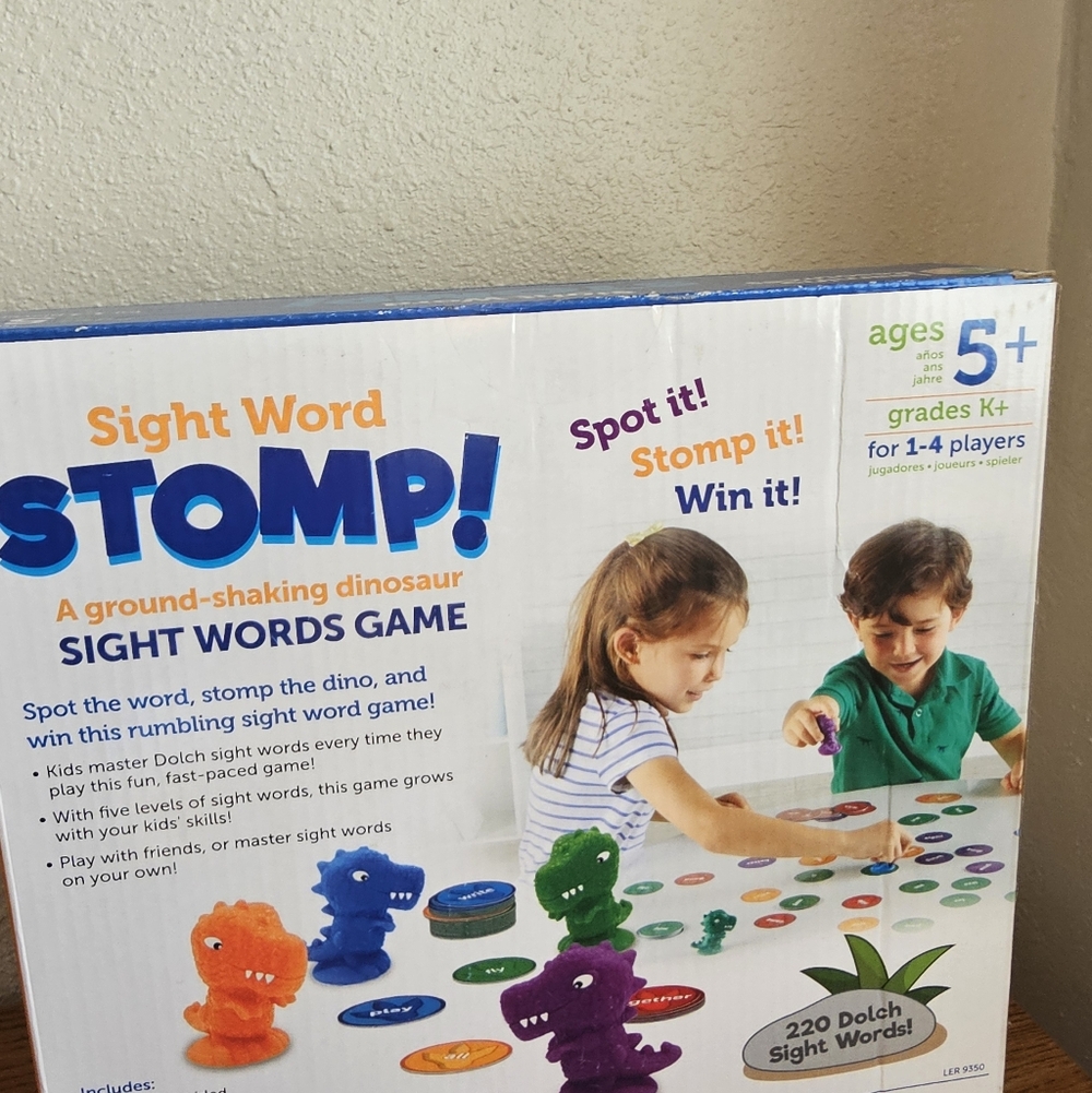 Learning Resources Sight Word Stomp Game 5+ Kids 1-4 Players Complete Reading - Picture 4 of 8